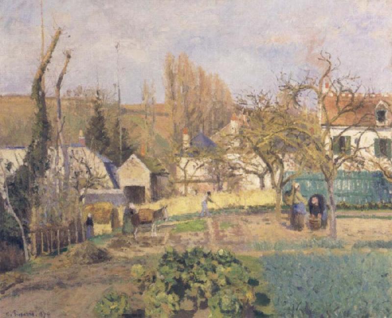 Camille Pissarro Kitchen Garden at L-Hermitage,Pontoise China oil painting art